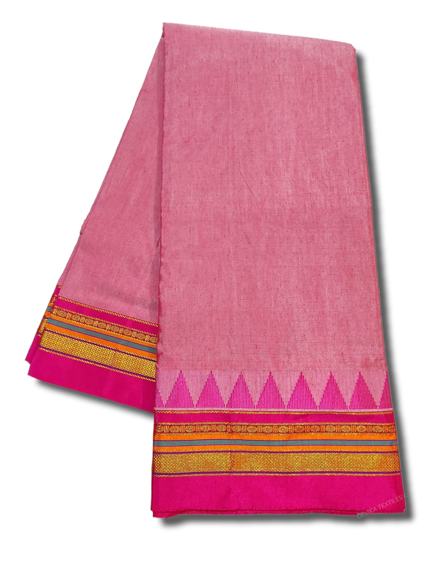 Brick Red ilkal Cottonsilk Saree with Running blouse piece
