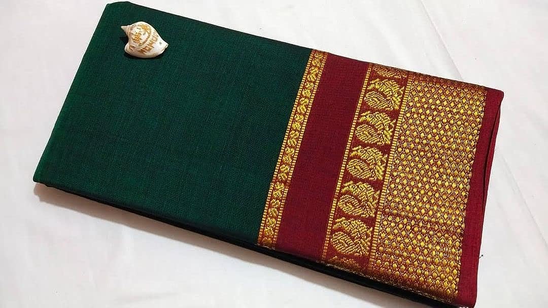Narayanpet Pure Cotton Saree With Running Blouse Piece (0.80M) For Women