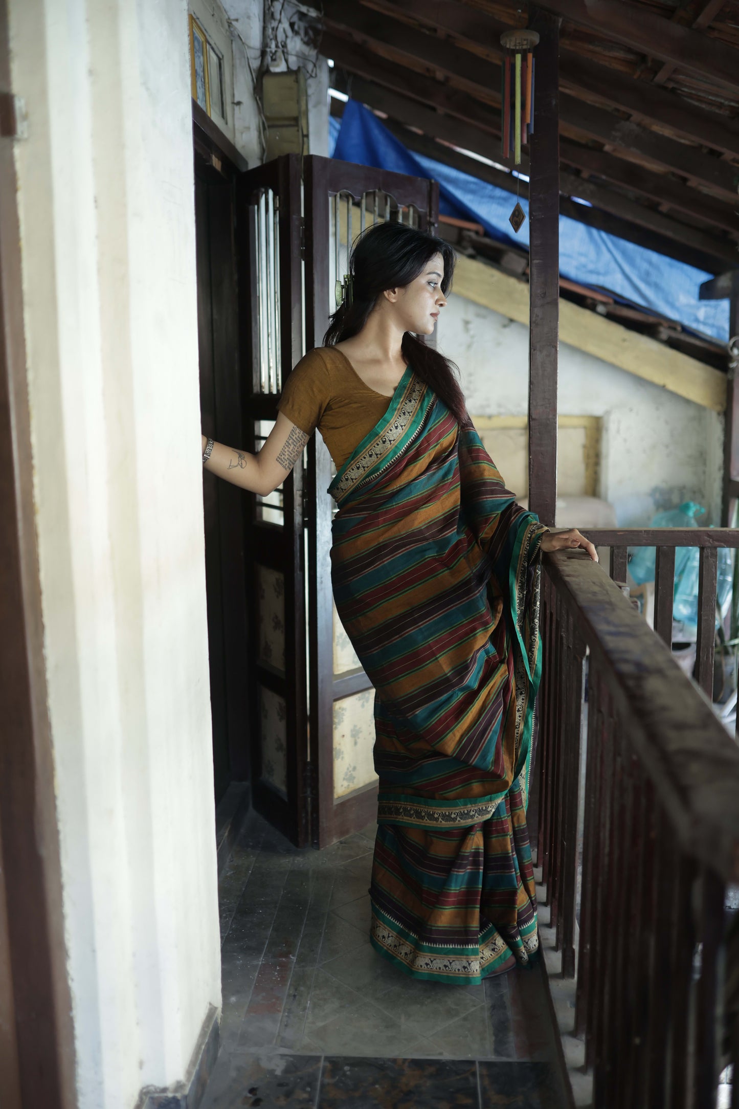 Radhika Multi colored Narayanpet Pure cotton saree