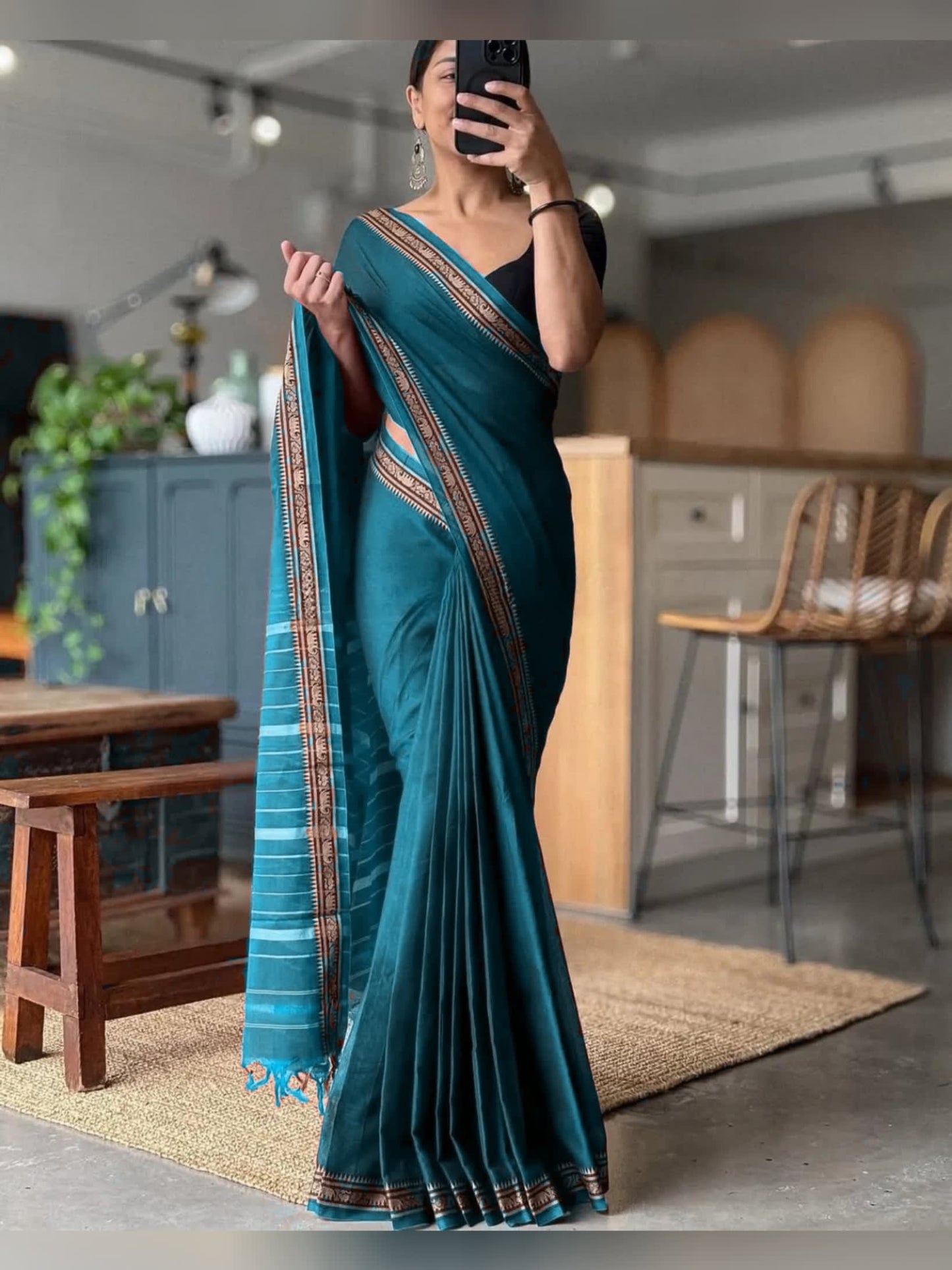 Ragini Rama Green Narayanpet Cotton saree