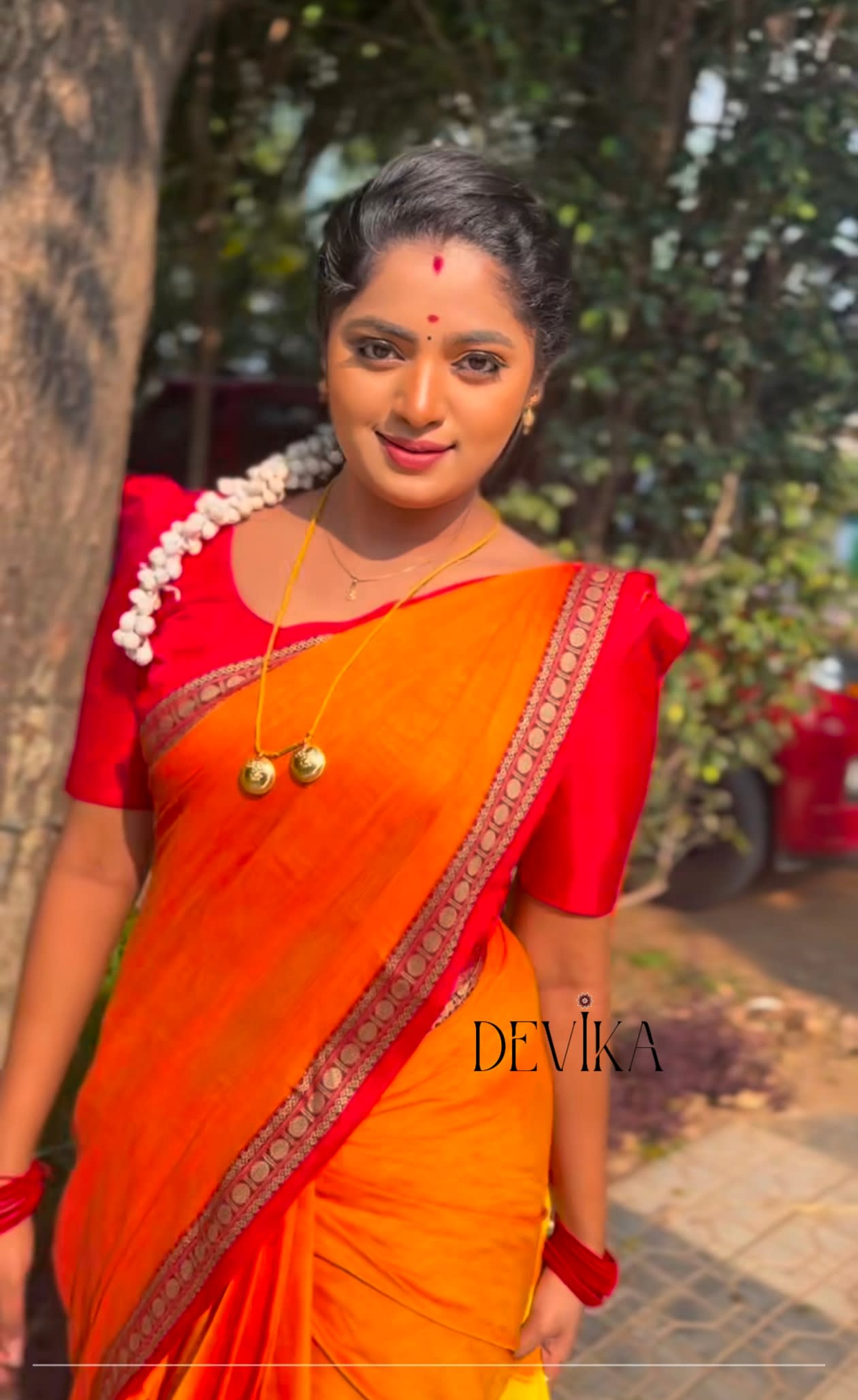 Shraddha Orange Narayanapet Pure Cotton saree