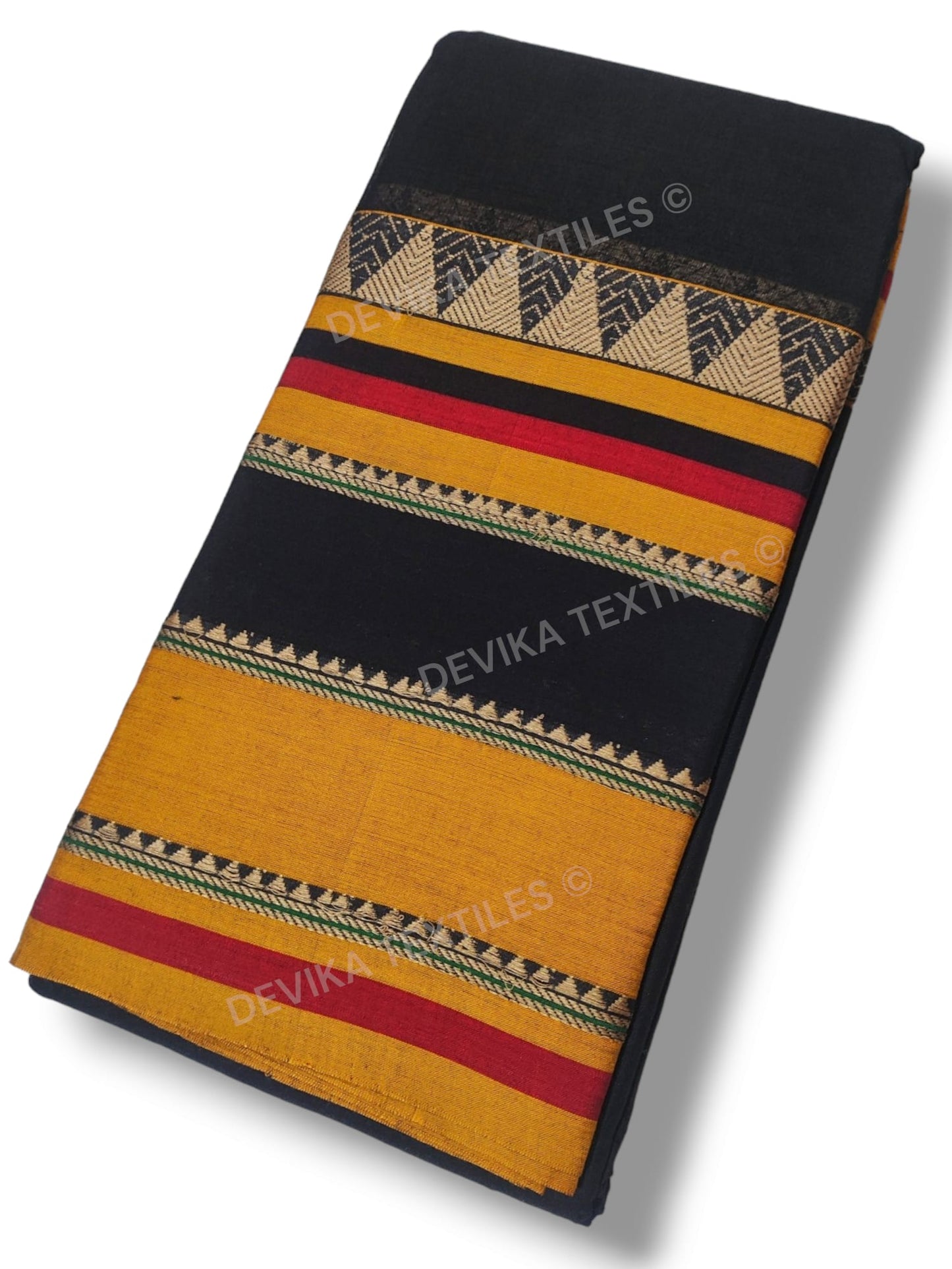 black Rangoli Narayanpet Pure Cotton Saree