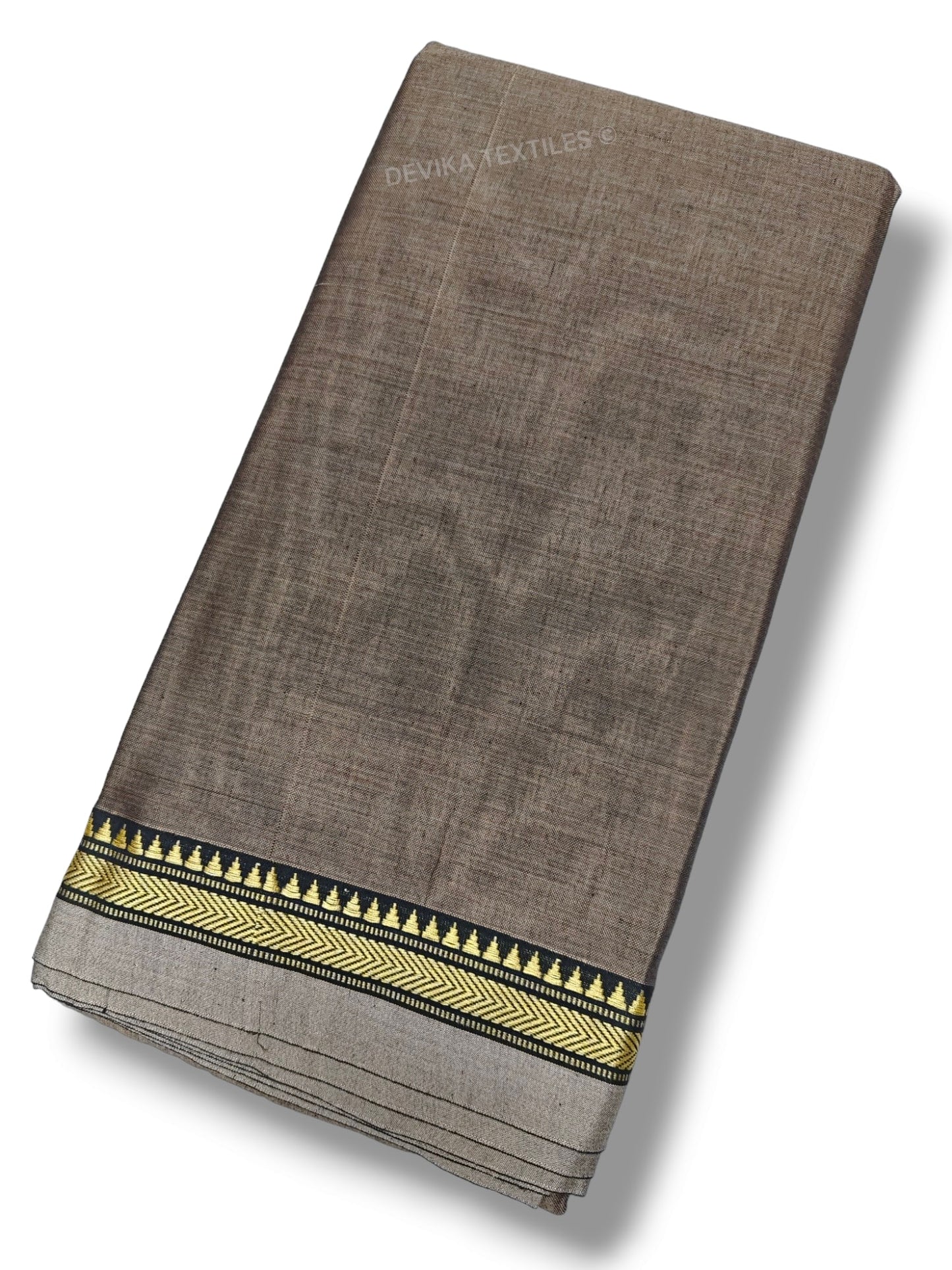 Biege Ashwini Narayanpeth Pure cotton saree with Running blouse piece (Same as saree)