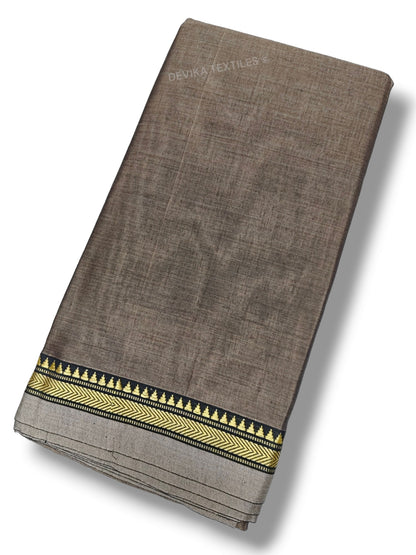 Biege Ashwini Narayanpeth Pure cotton saree with Running blouse piece (Same as saree)