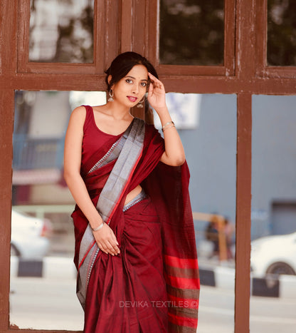 Narayanapet Pure Cotton saree with running blouse piece (Same as saree)