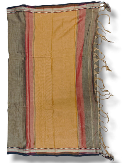 Ashwini Biege  Narayanpeth Pure cotton saree with Running blouse piece (Same as saree)