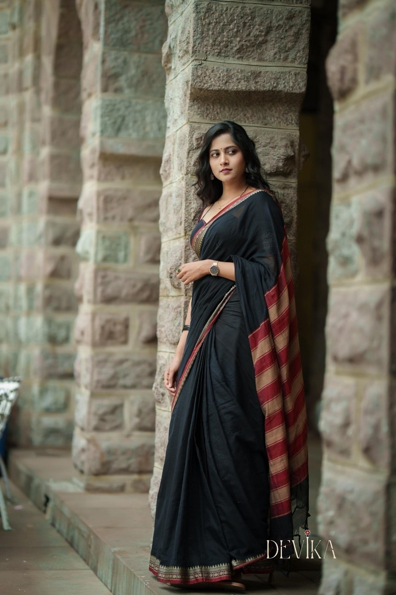 Black Gouthami Narayanapet Pure Cotton saree
