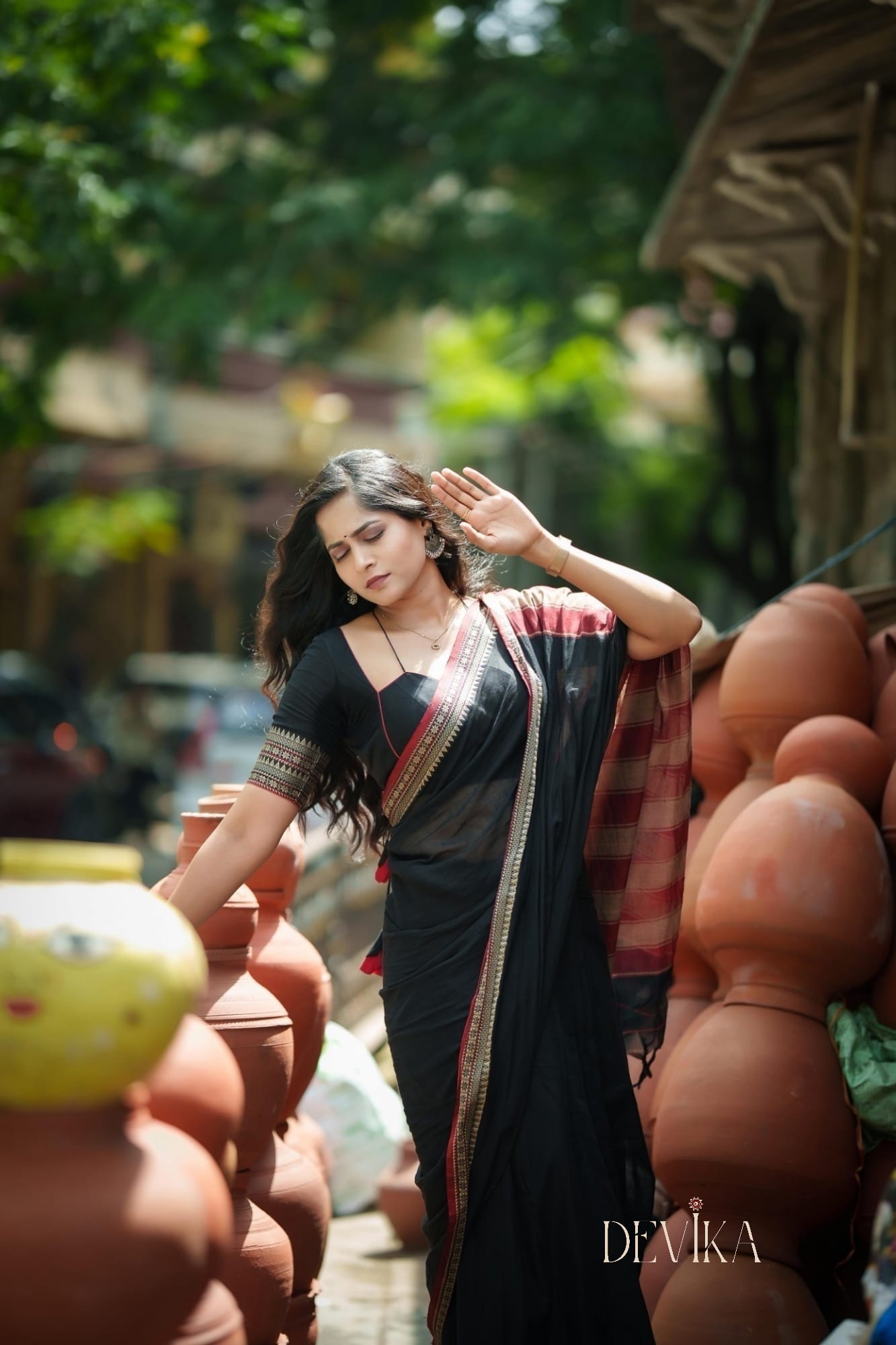 Black Gouthami Narayanapet Pure Cotton saree