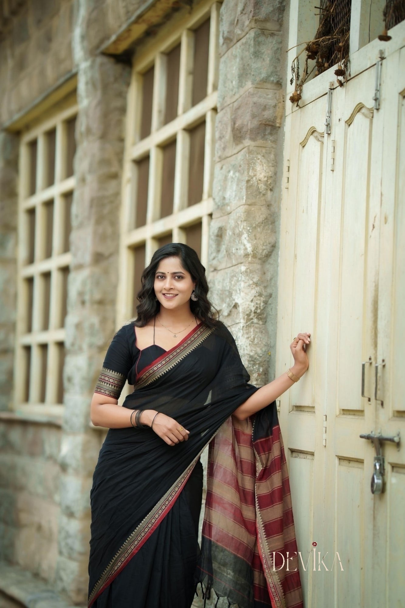 Black Gouthami Narayanapet Pure Cotton saree