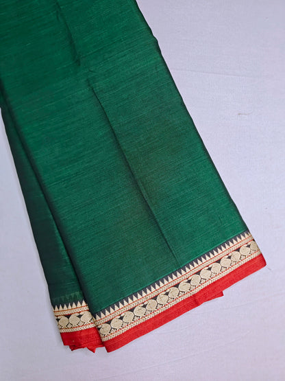 Bottle green Mayuri Exclusive Devika Cotton saree