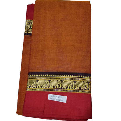 Pure Handloom Narayanpeth Cotton Saree With Running Blouse Piece (Dgold) For Women