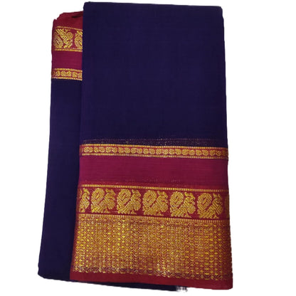 Pure Cotton Handloom Narayanpet Saree With Running Blouse Piece For Women