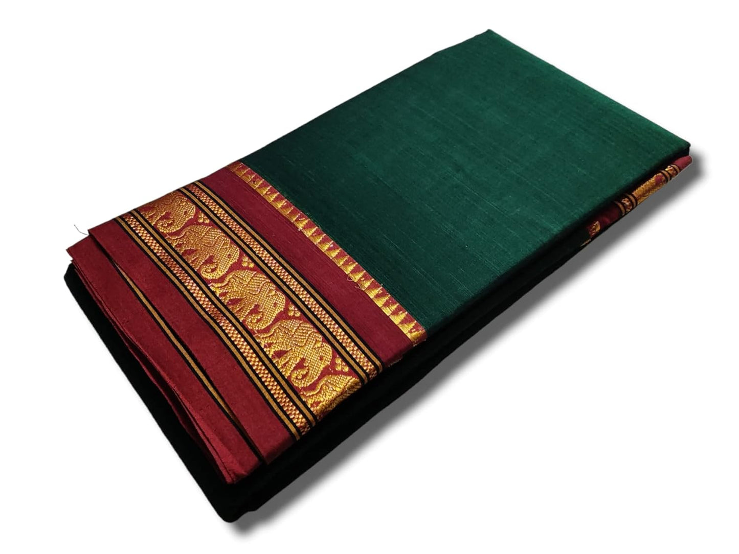 Narayanpet Pure Cotton Saree With Running Blouse Piece Single Elephant Border For Women