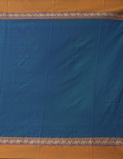 Pure Handloom Narayanpet Cotton Saree With Blouse Piece And Tassels From The Weavers Of Andhra Pradesh (Green+Free Size) For Women