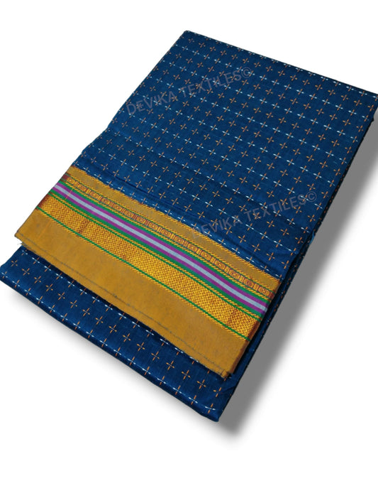 Aananda Cottonsilk Ilkal starplus pattern saree with running blouse piece