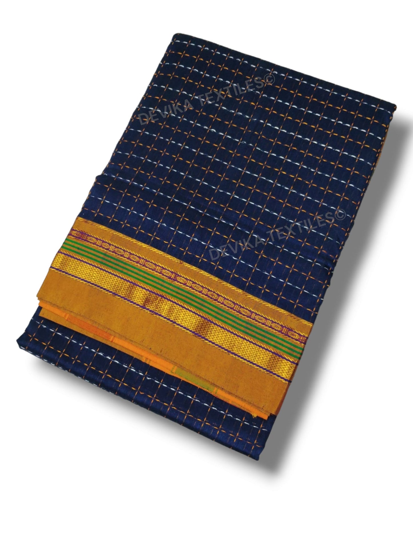 Voilet Cottonsilk Ilkal starplus pattern saree with running blouse piece