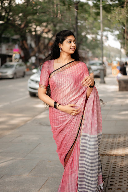 Deepali Rani pink Narayanapet Pure Cotton saree