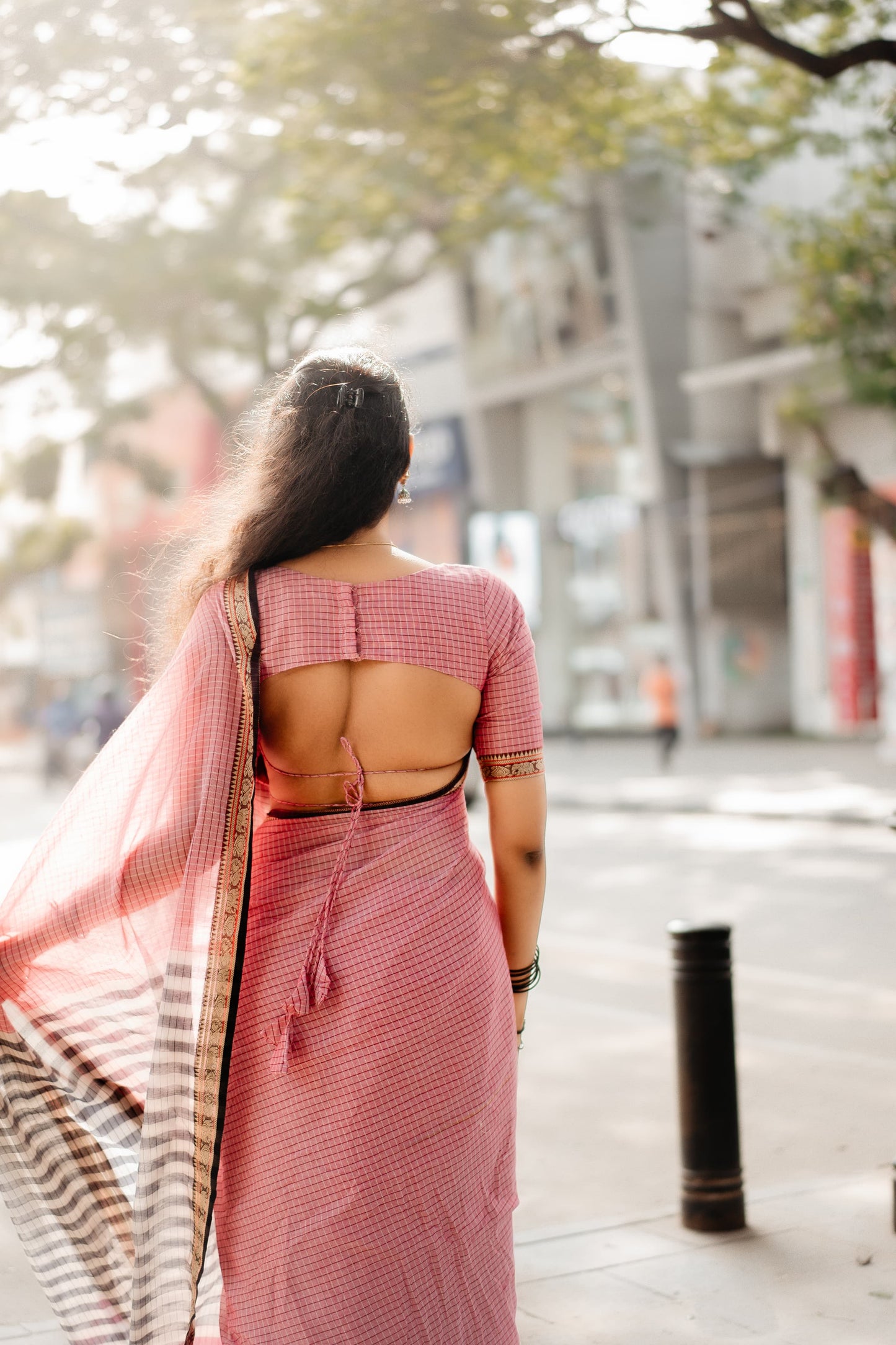 Deepali Rani pink Narayanapet Pure Cotton saree