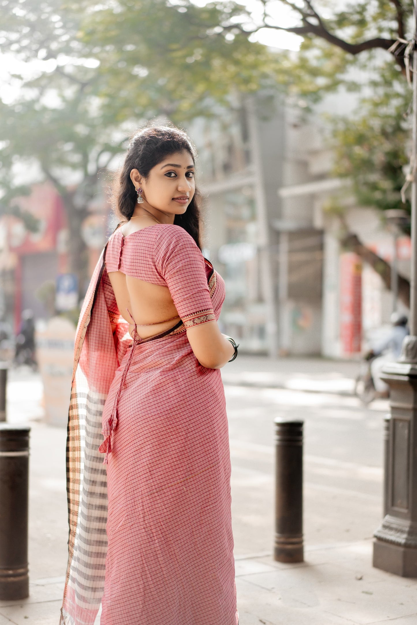 Deepali Rani pink Narayanapet Pure Cotton saree