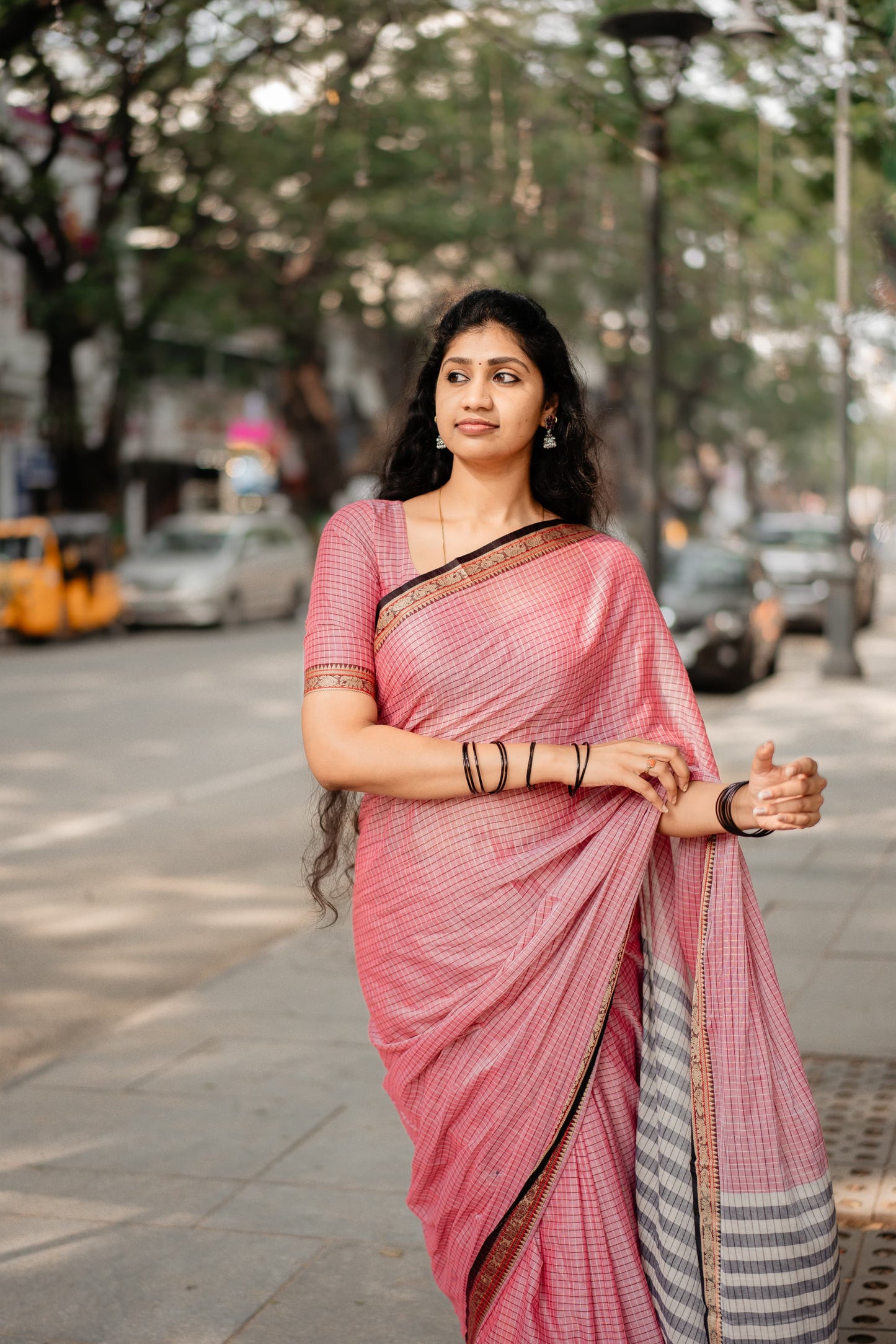 Deepali Rani pink Narayanapet Pure Cotton saree