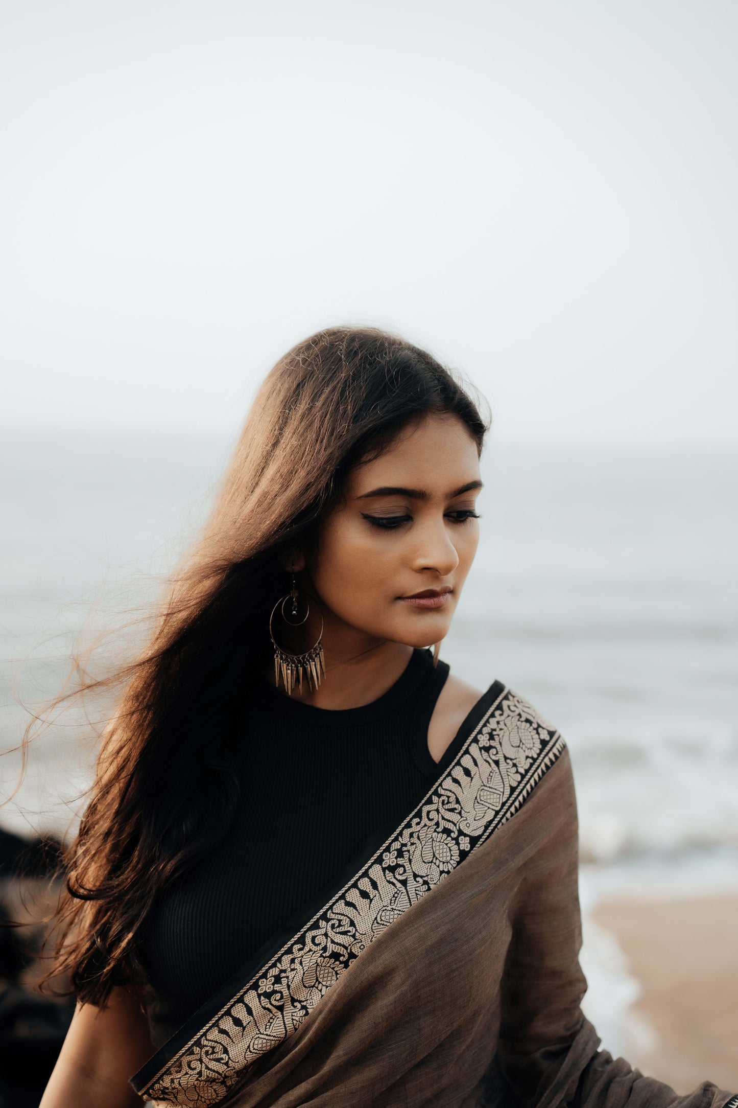 Gopika Beige Narayanpet Pure Cotton Saree