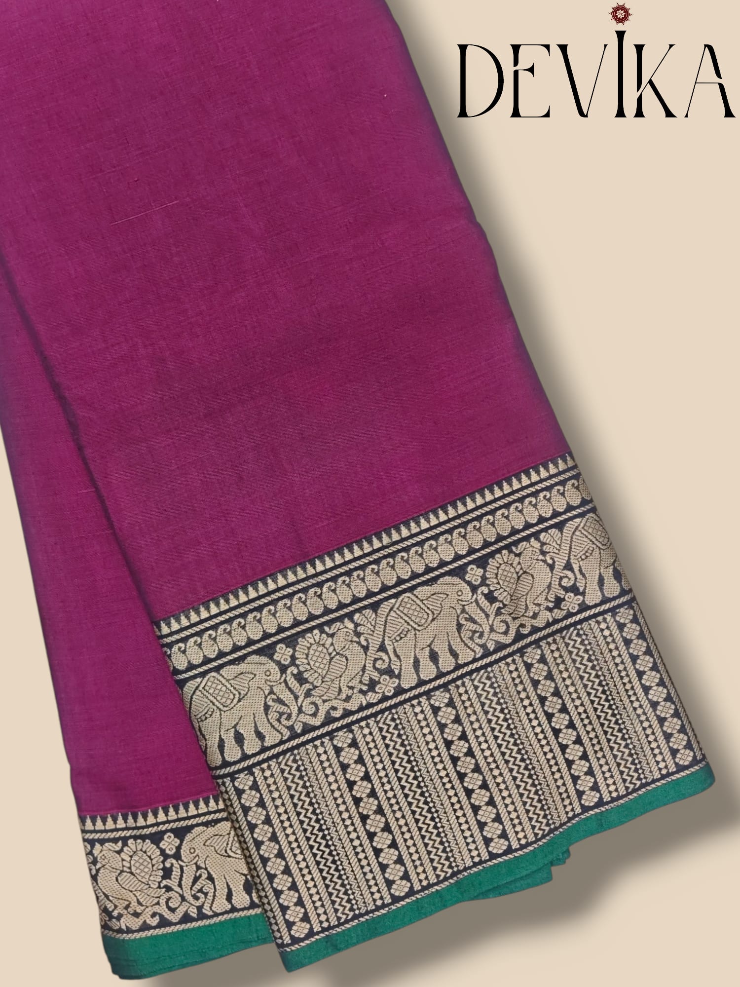 Gopika Magenta Narayanpet Pure cotton saree