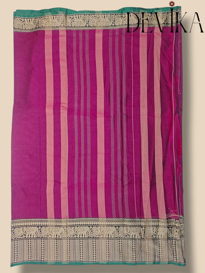 Gopika Magenta Narayanpet Pure cotton saree