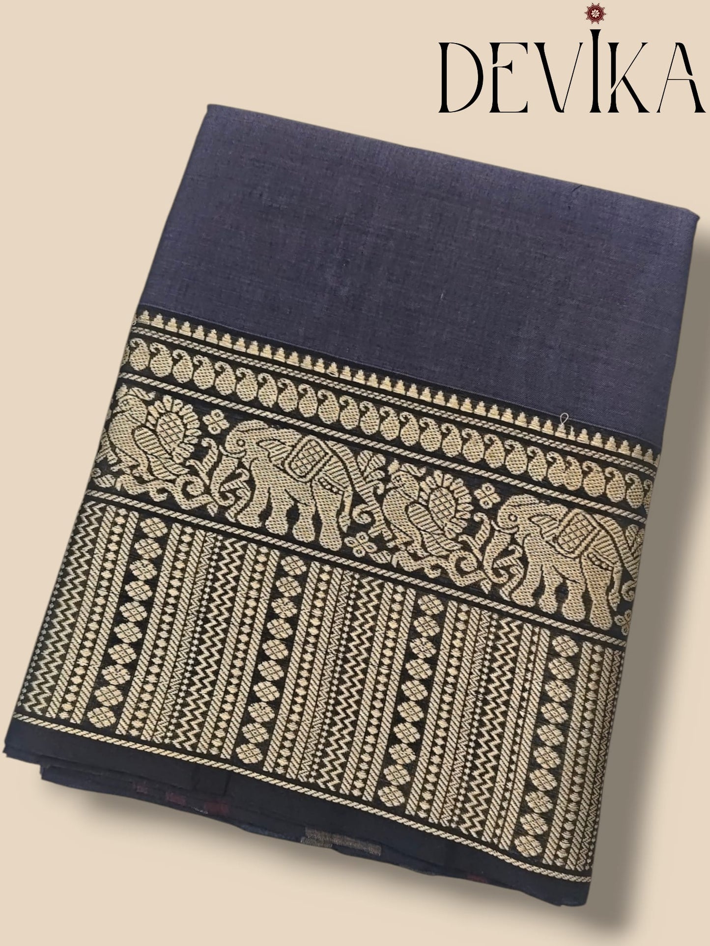 Gopika Steel Grey Narayanpet Pure cotton saree