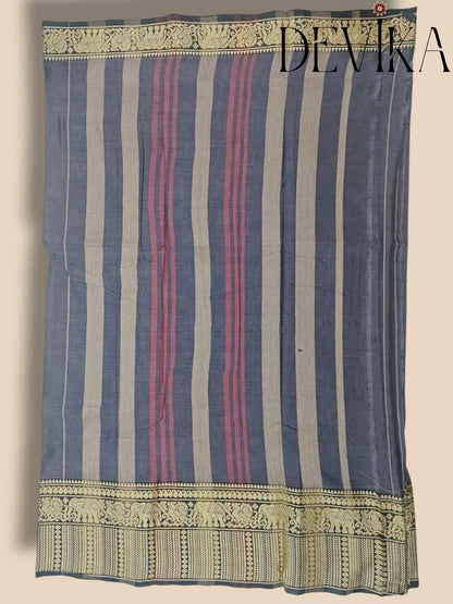 Gopika Steel Grey Narayanpet Pure cotton saree