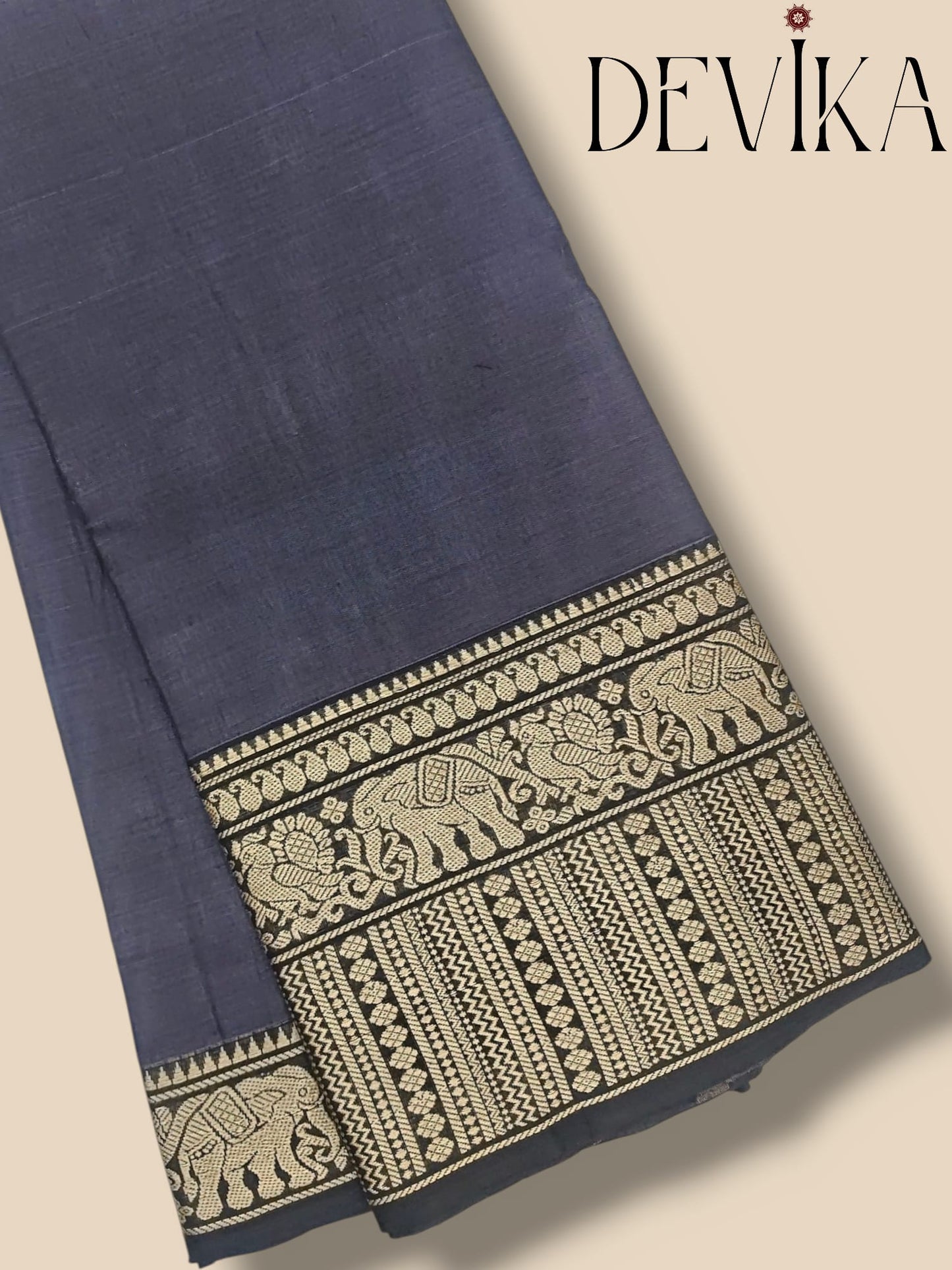 Gopika Steel Grey Narayanpet Pure cotton saree