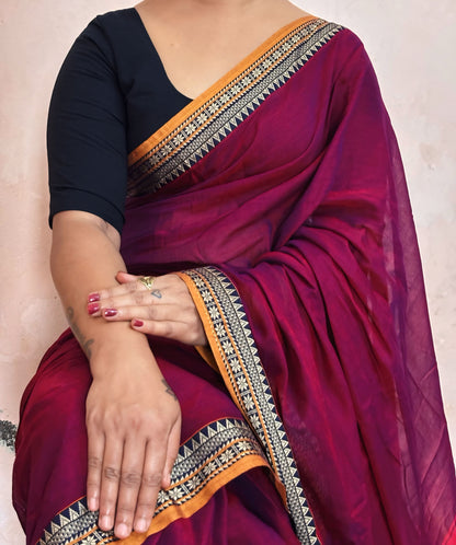 Gouthami Magenta Authentic DEVIKA pure cotton saree