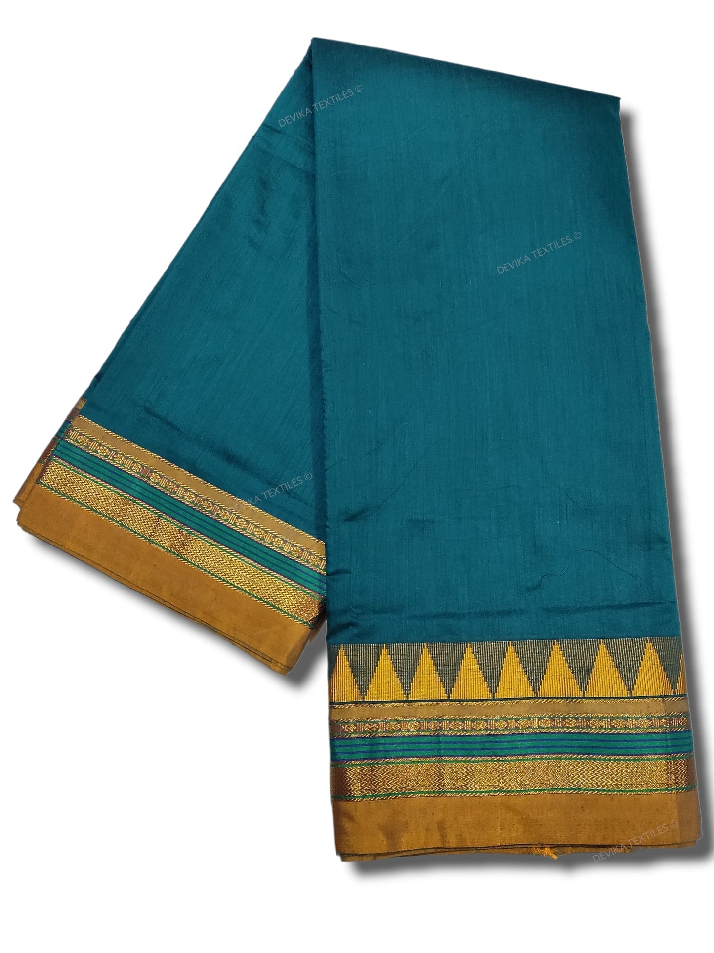 Ilkal Ananda Color Cottonsilk M Border Saree with Running blouse piece