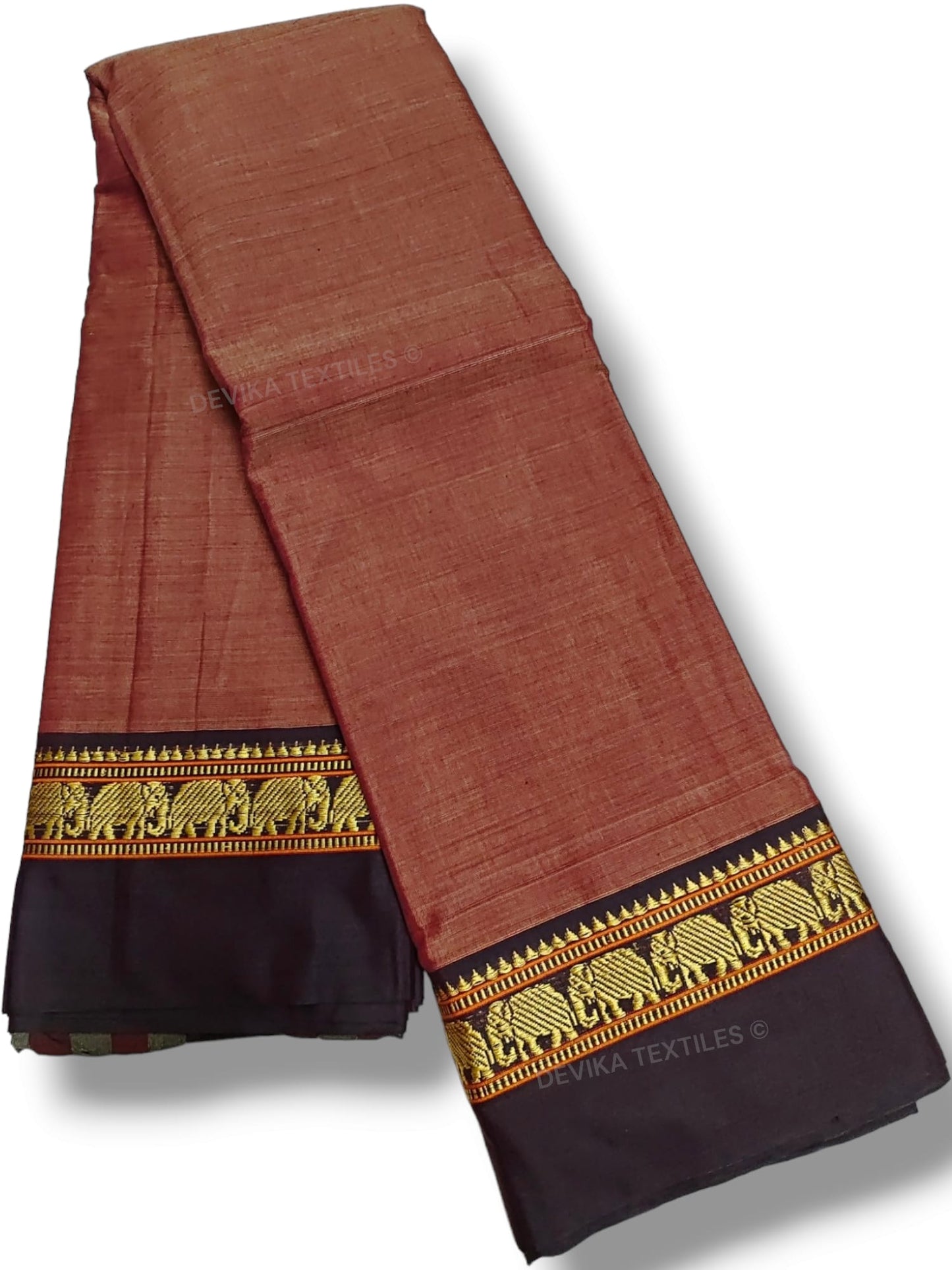 Single Elephant Narayanpet Pure Cotton Saree with running blouse piece(Same as saree)