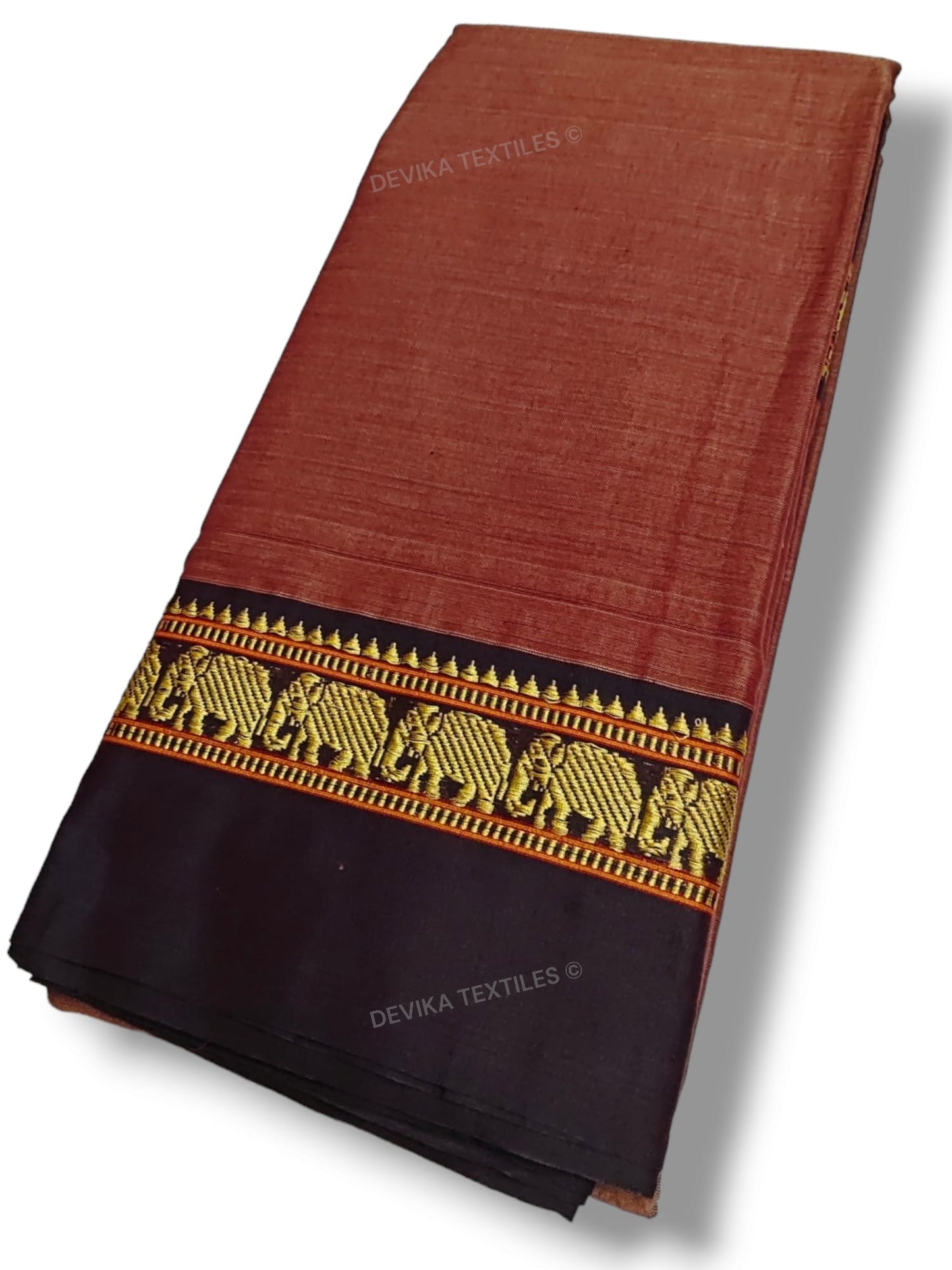 Single Elephant Narayanpet Pure Cotton Saree with running blouse piece(Same as saree)
