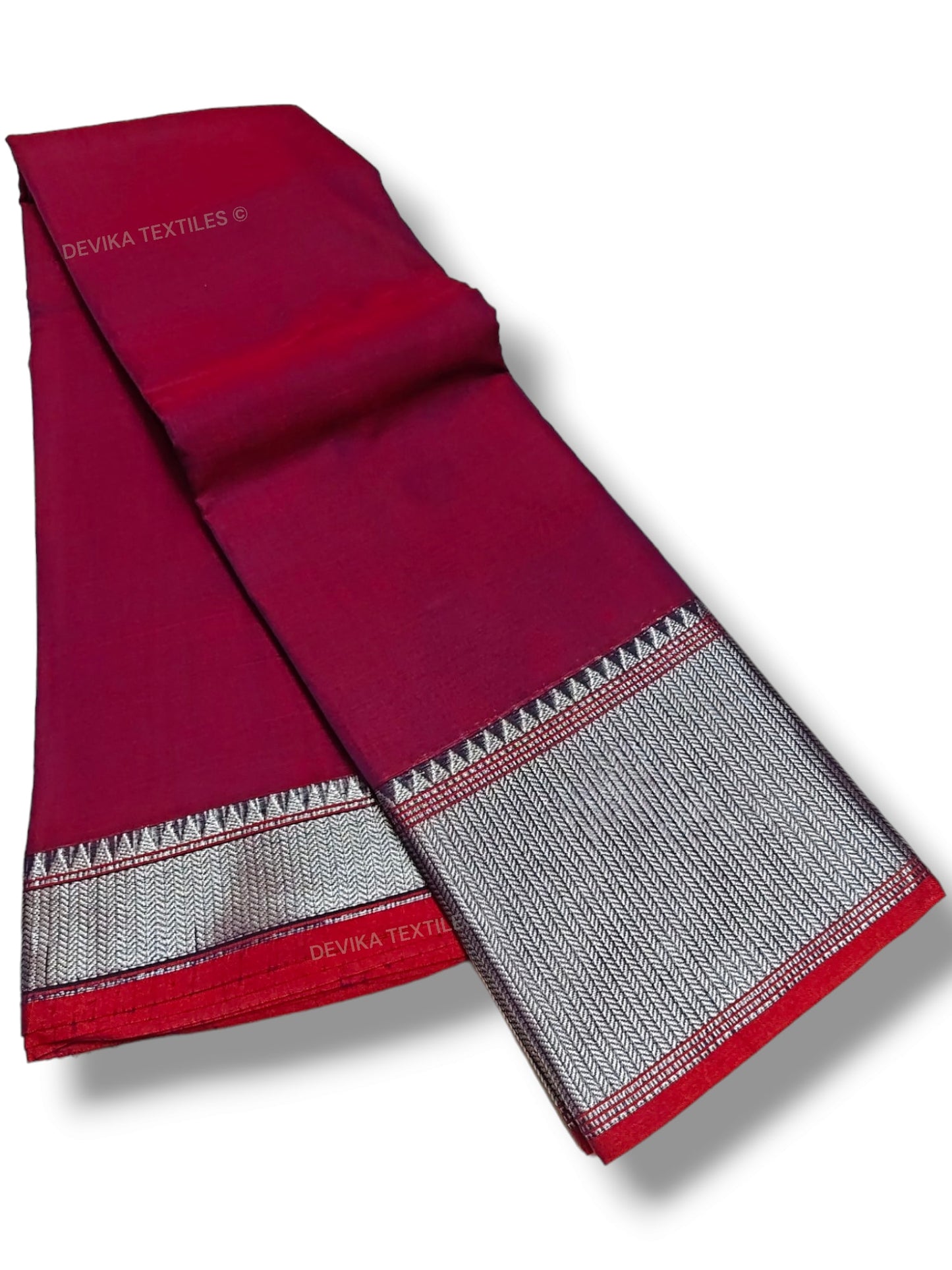 Magenta Sahitya Narayanapet Pure Cotton saree with running blouse piece (Same as saree)