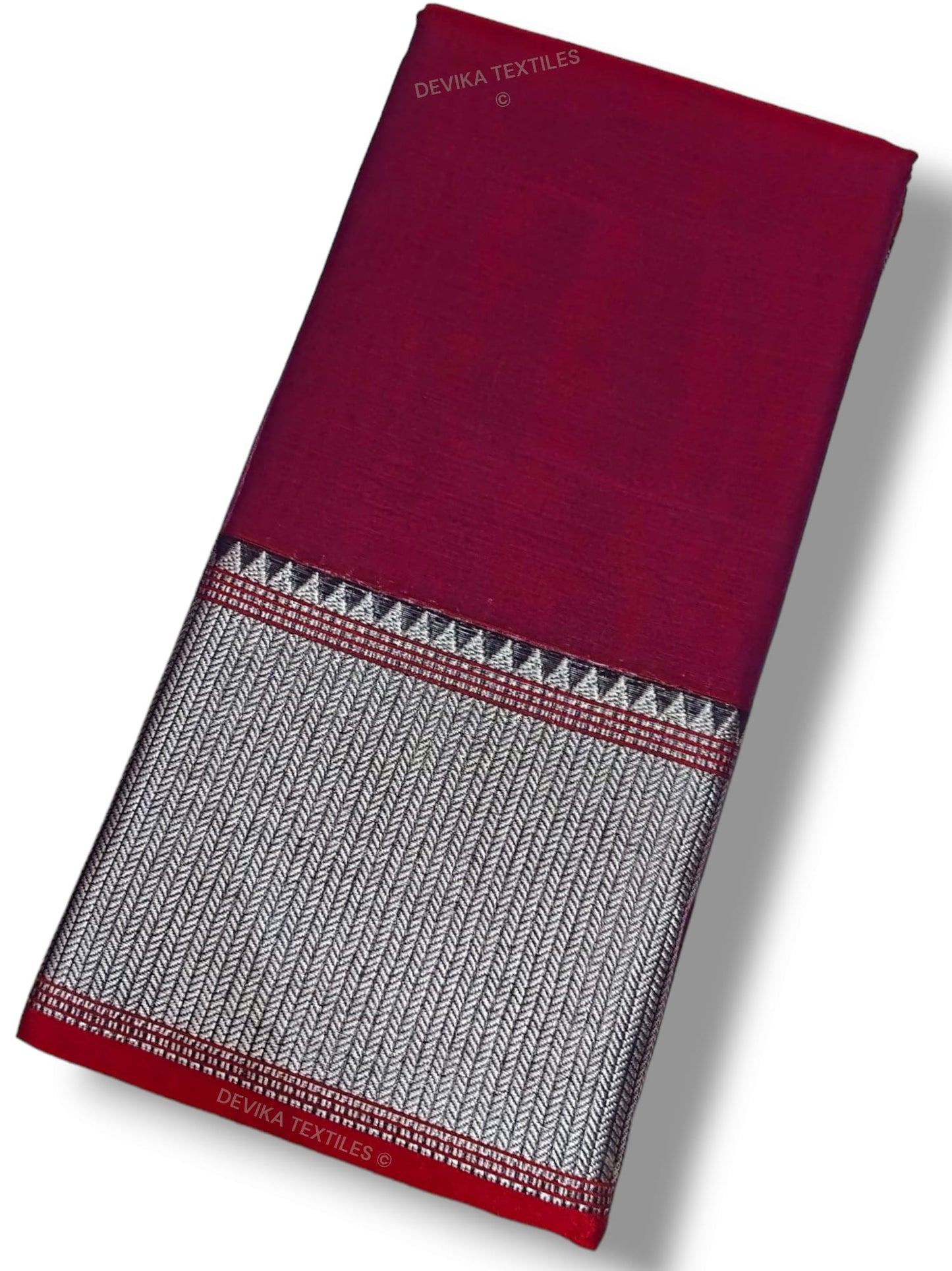 Magenta Sahitya Narayanapet Pure Cotton saree with running blouse piece (Same as saree)