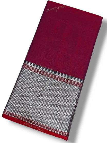 Magenta Sahitya Narayanapet Pure Cotton saree with running blouse piece (Same as saree)