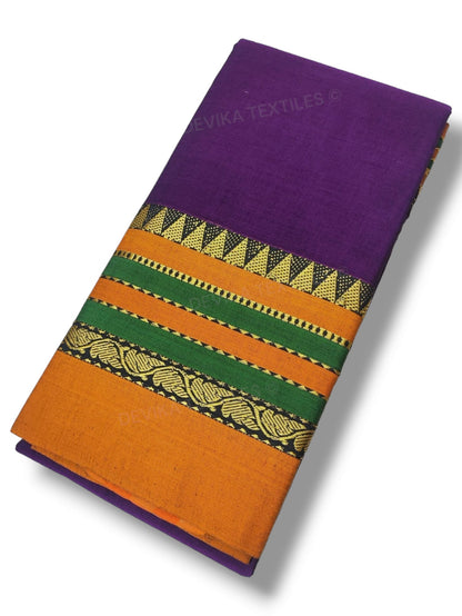 Magenta Shweta Narayanpeth Pure Cotton Saree With Running blouse piece