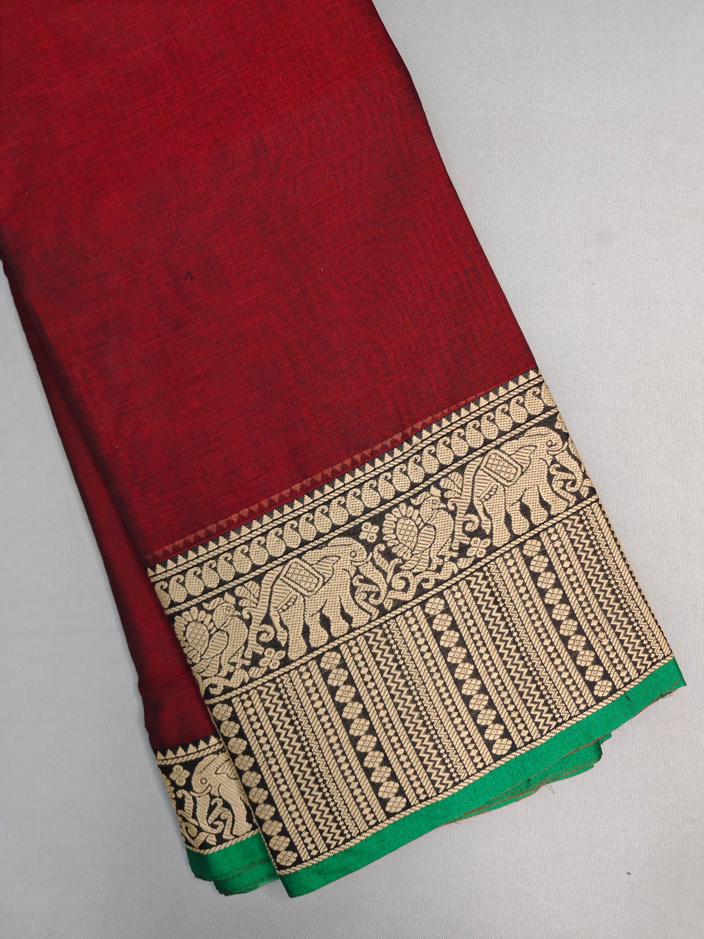 Maroon Gopika Narayanapet Pure Cotton saree