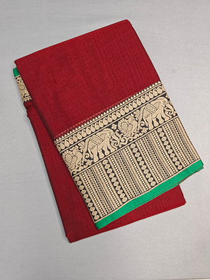 Maroon Gopika Narayanapet Pure Cotton saree