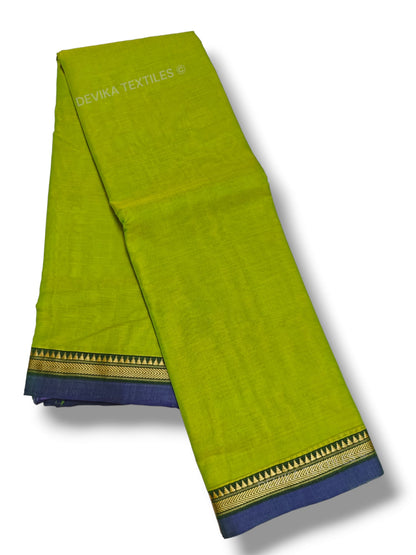 Parrot Green Ashwini Narayanpet Pure Cotton saree