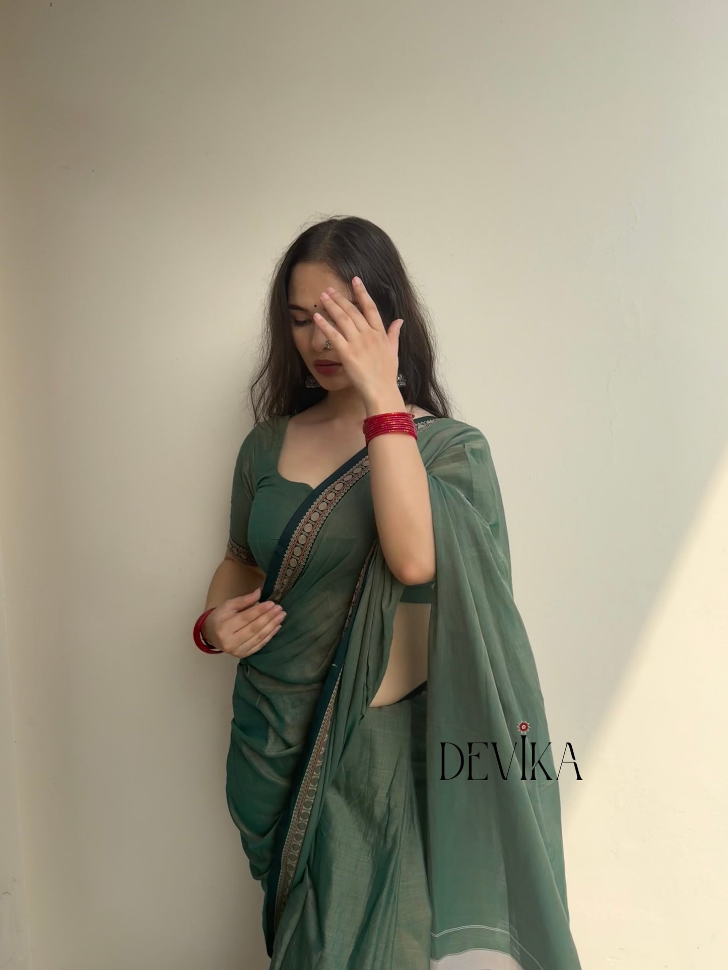 Pista Green Shradha Narayanapet Pure Cotton saree