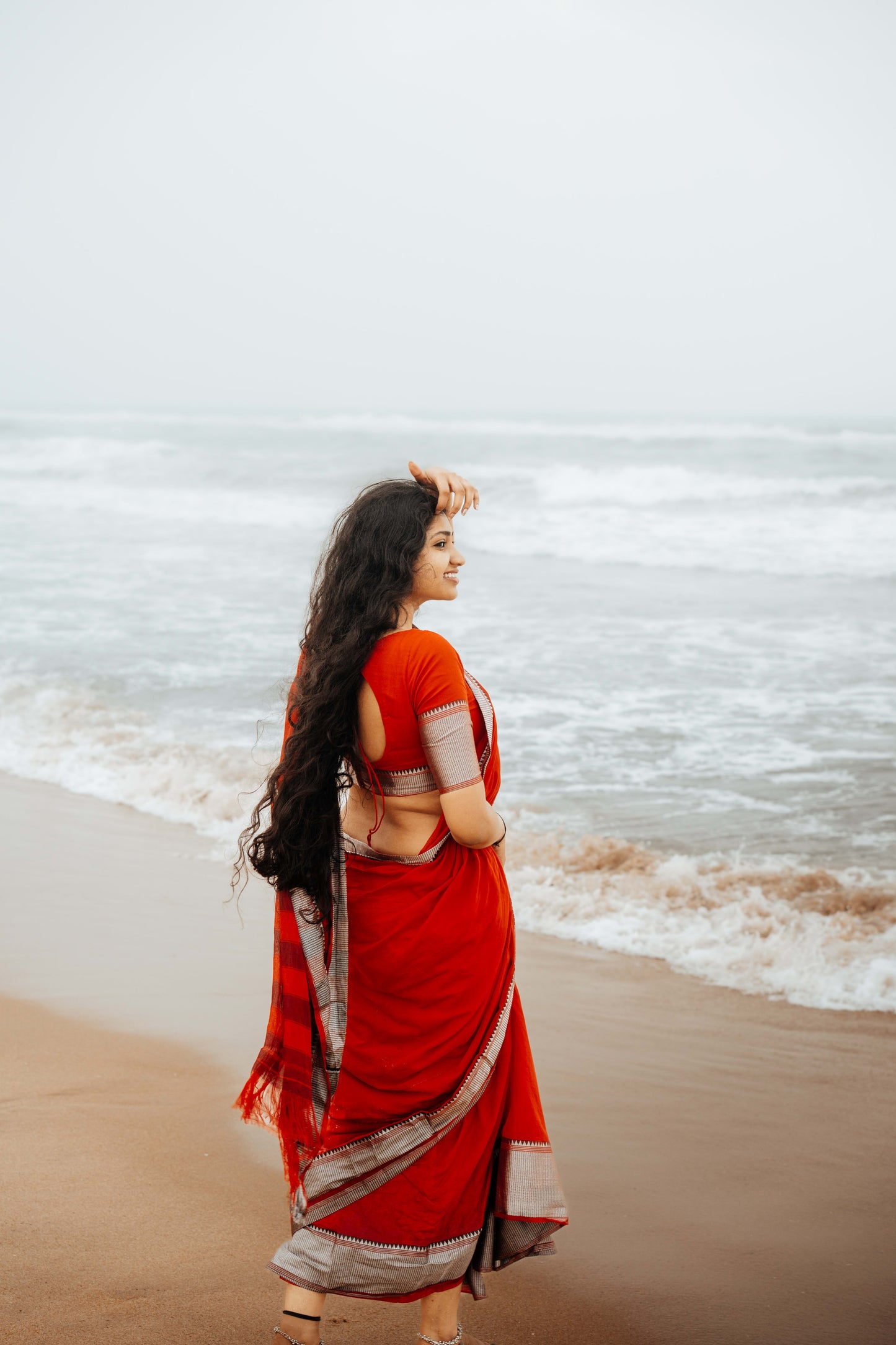 RED Sahitya Narayanpet Pure Cotton Saree