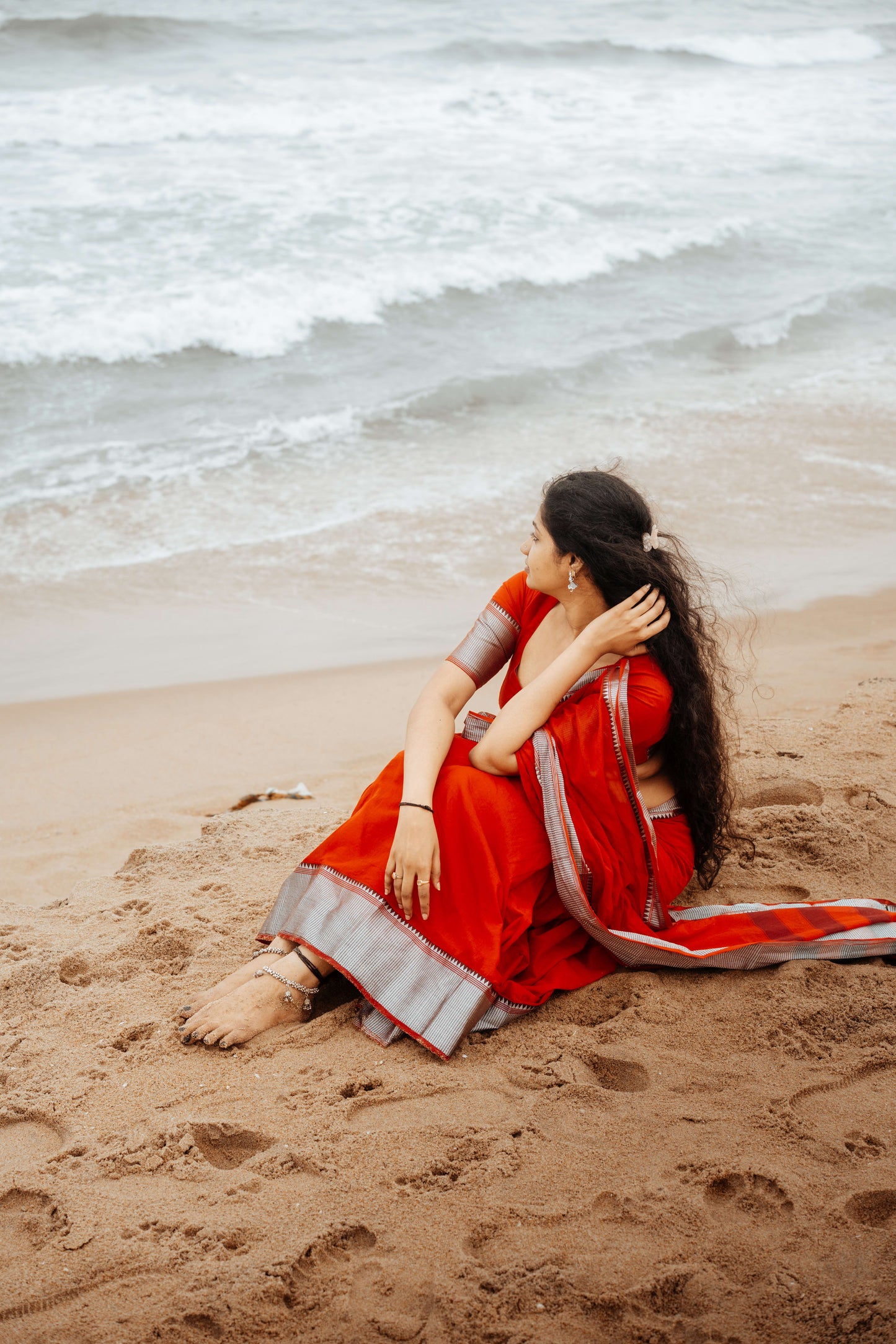RED Sahitya Narayanpet Pure Cotton Saree