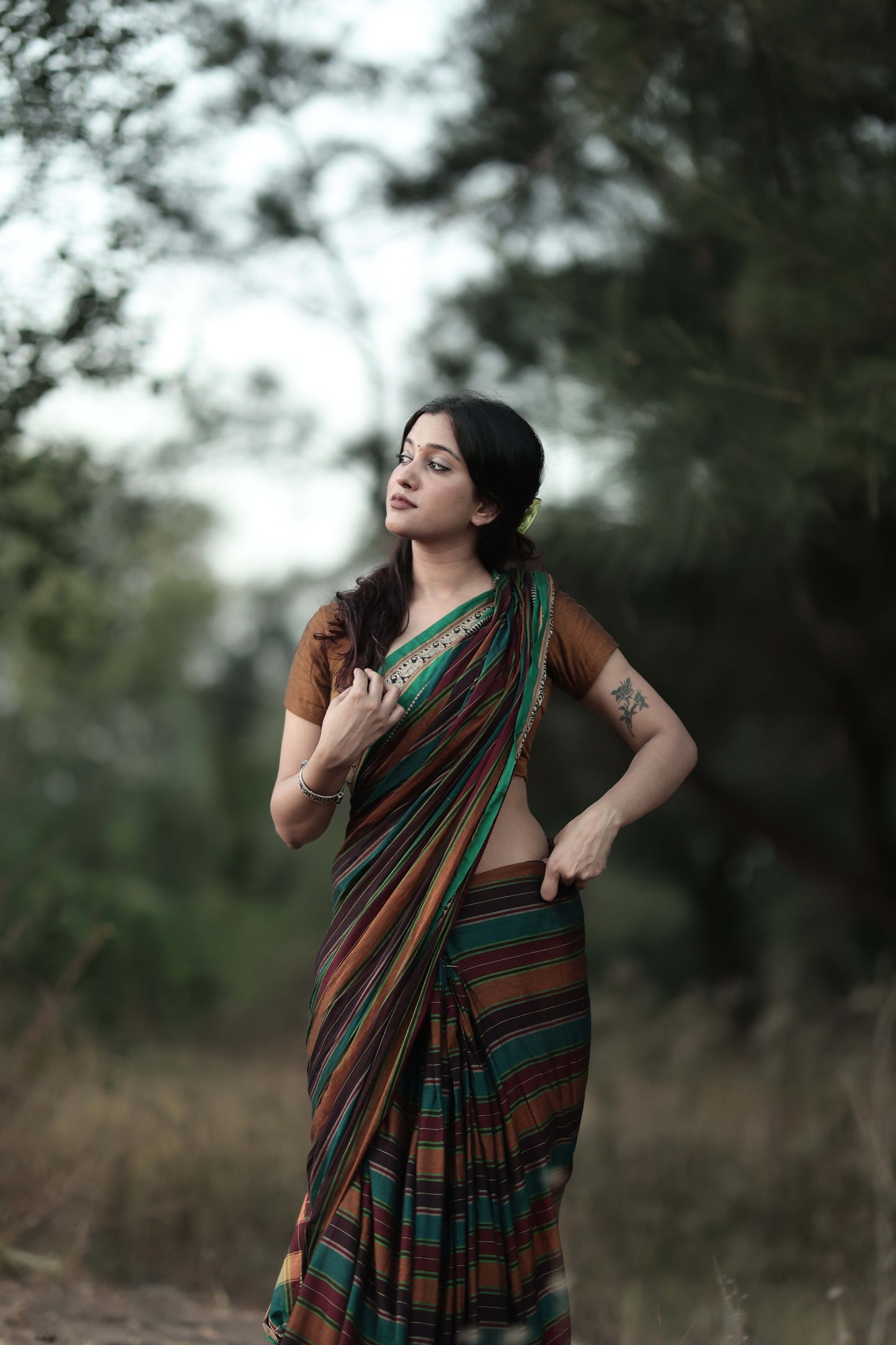 Radhika Multi colored Narayanpet Pure cotton saree