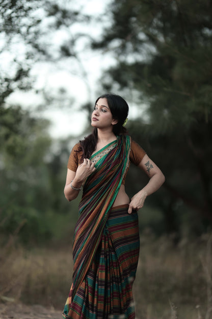 Radhika Multi colored Narayanpet Pure cotton saree