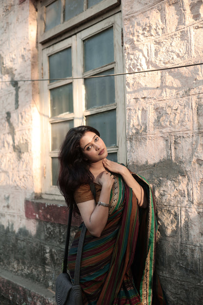 Radhika Multi colored Narayanpet Pure cotton saree