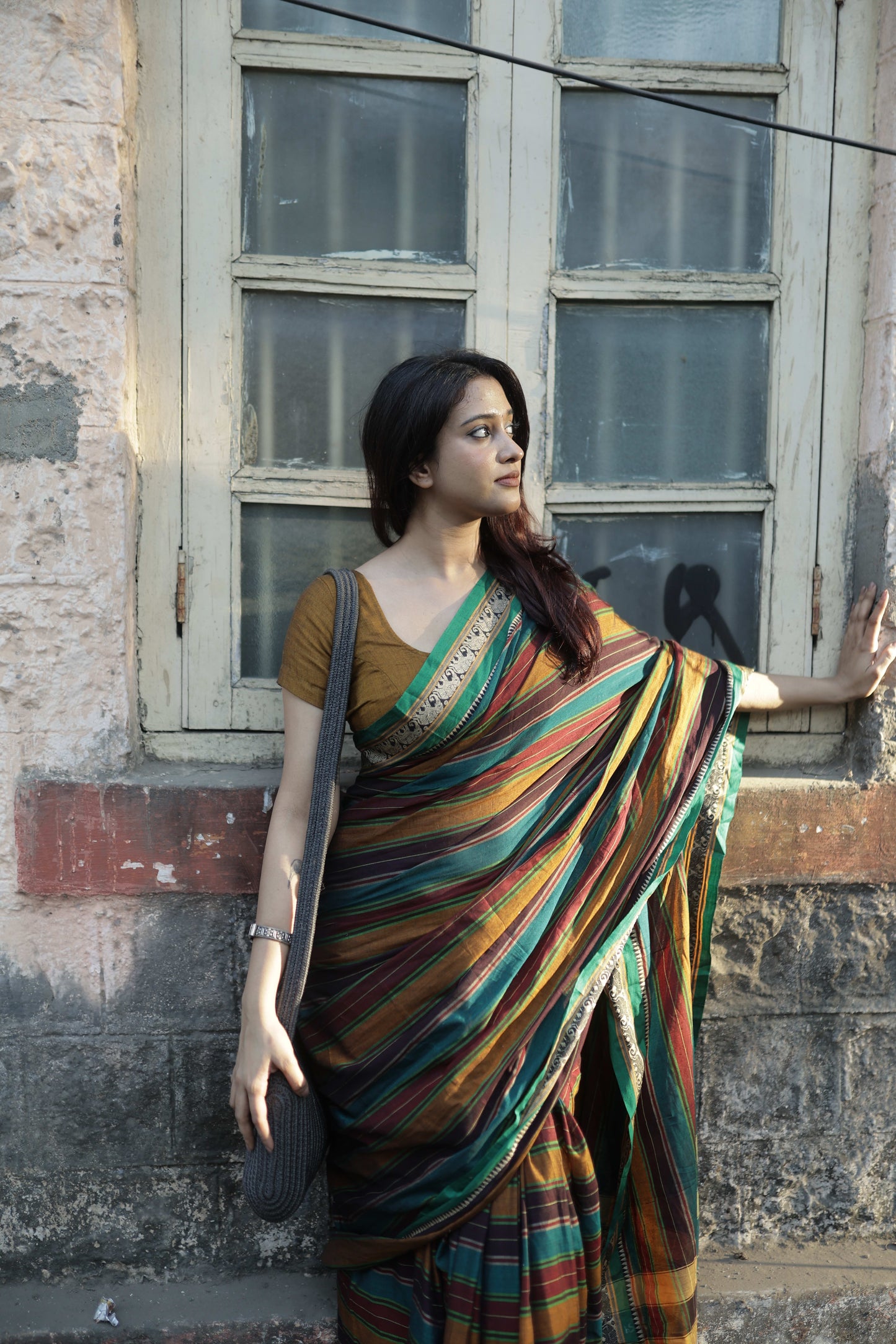 Radhika Multi colored Narayanpet Pure cotton saree