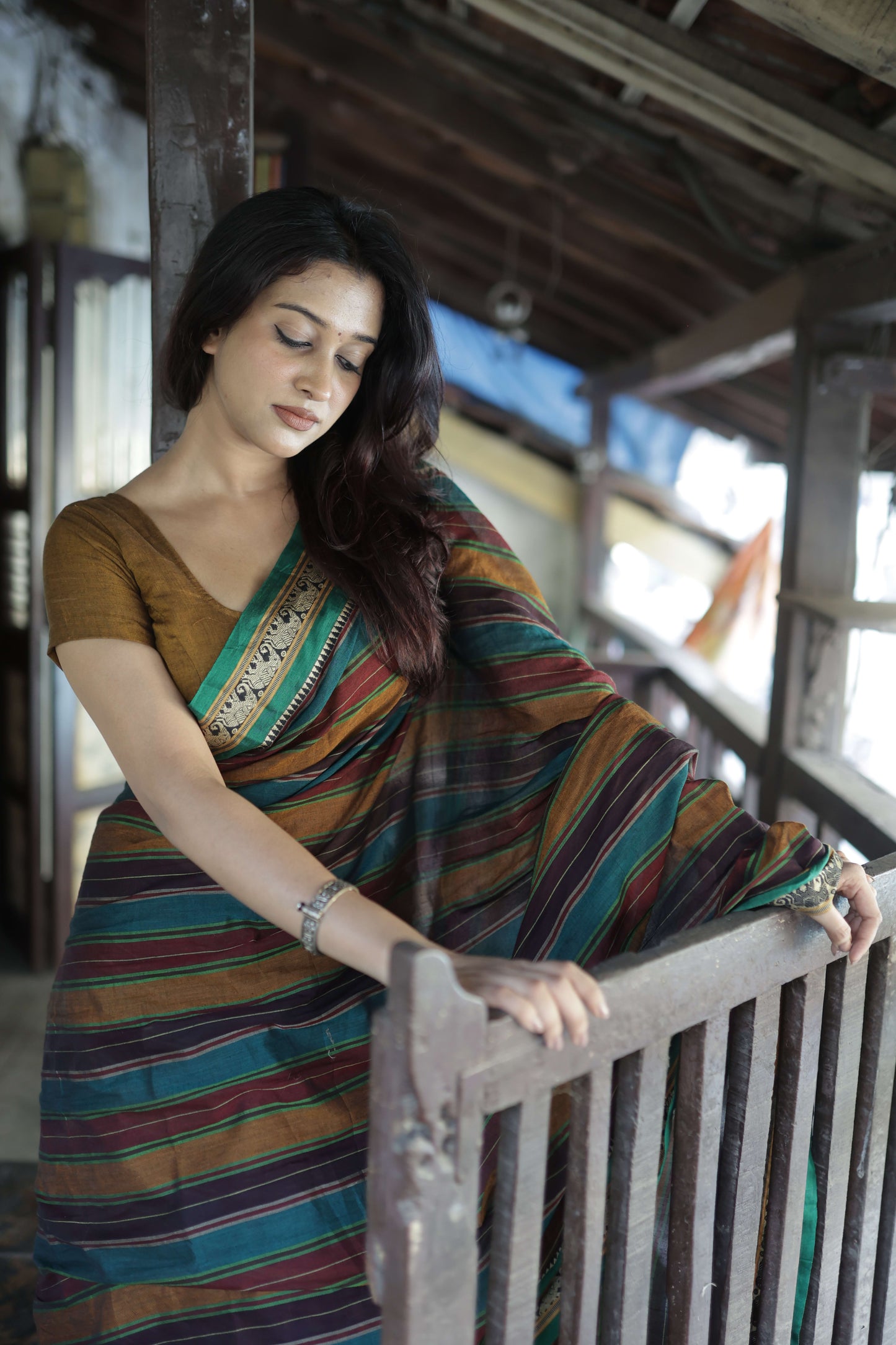 Radhika Multi colored Narayanpet Pure cotton saree