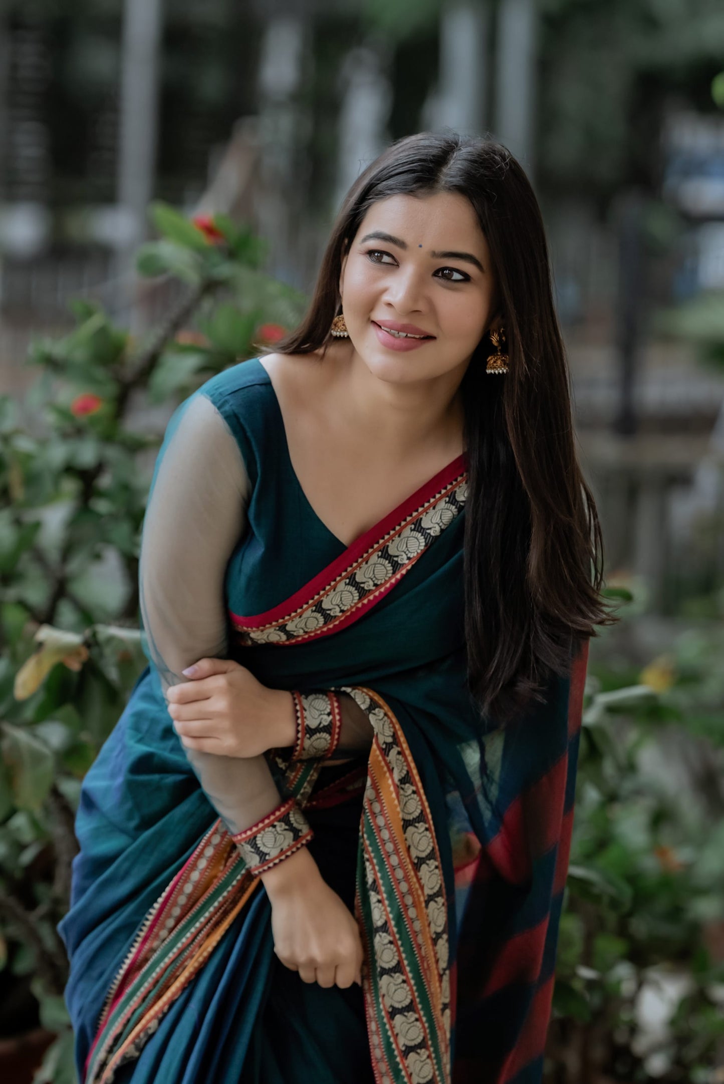 Rama Blue Shravya Narayanpet Pure cotton saree